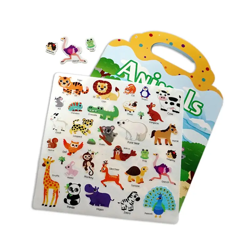 Details of Animal-Themed Silicone Sticker Book.web