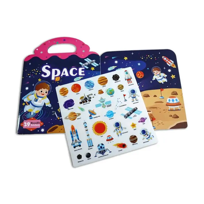 Custom Space Silicone Stickers Book