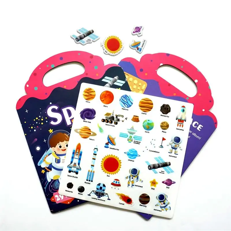 Custom Space-themed Silicone Stickers Books