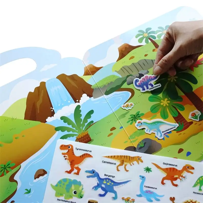 Custom Dinosaurs-themed Silicone First Stickers Book
