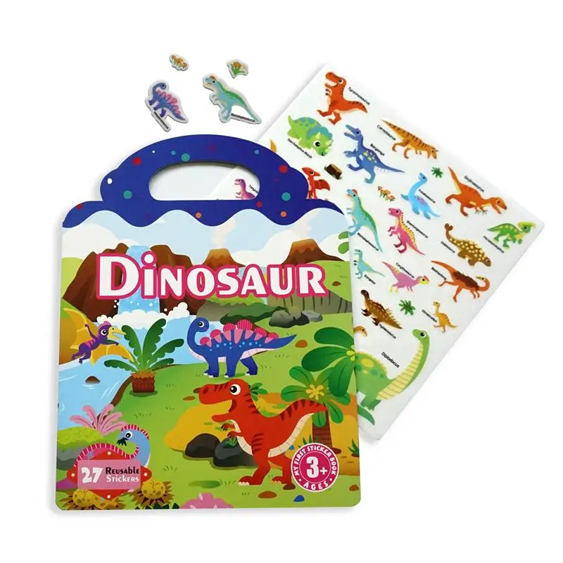 Custom Dinosaurs-themed Silicone Stickers Book