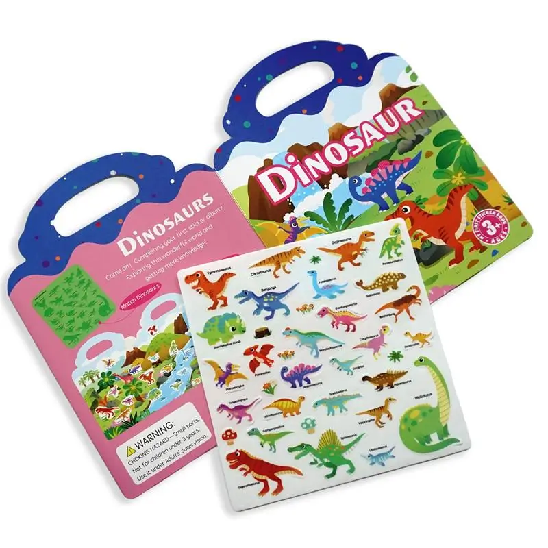Dinosaur Silicone Stickers Book