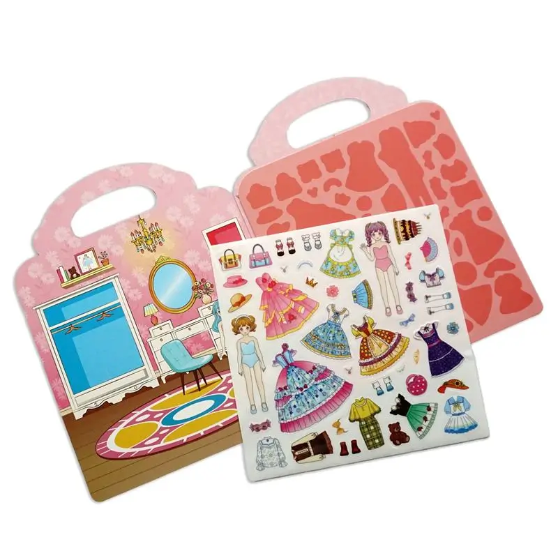 Girls Dress Up Silicone Sticker Book