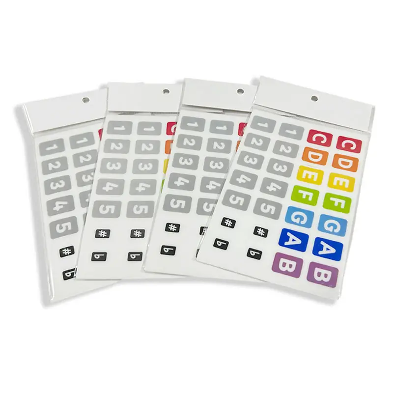Custom Silicone Letter Stickers With Packaging
