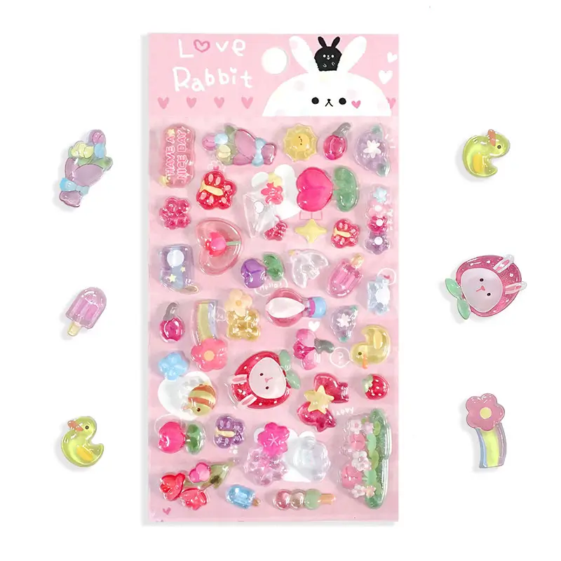 Custom 3D Crystal Puffy Stickers