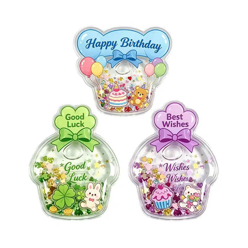Custom 3D Glitter Shaker Stickers