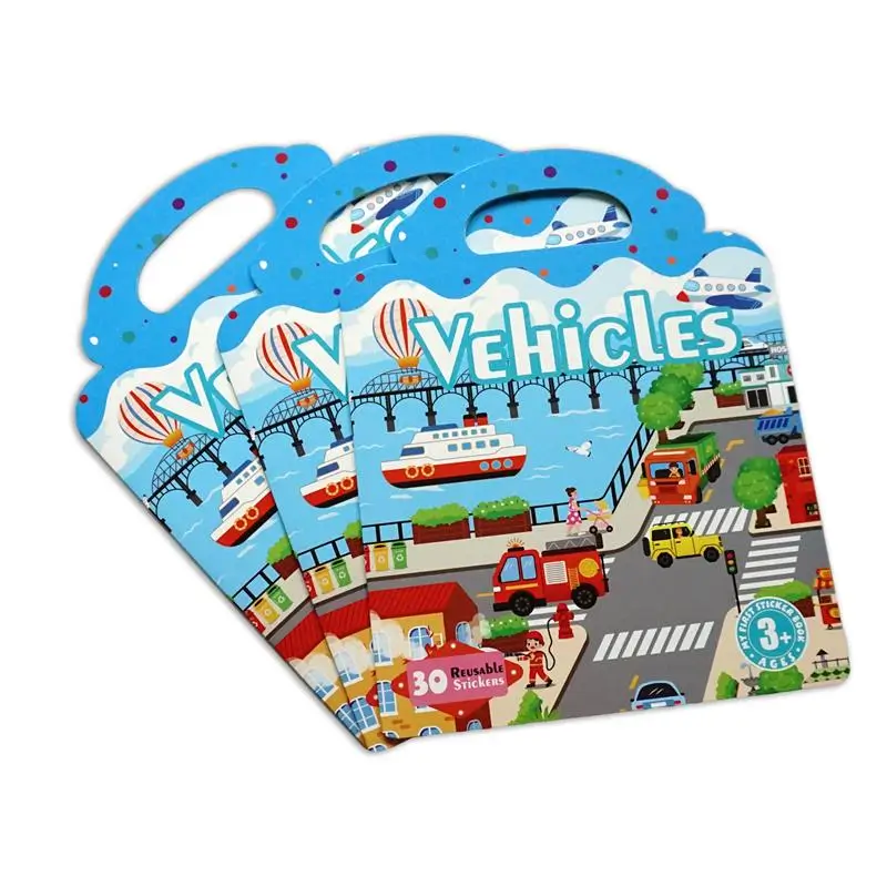 Silicone Vehicles Sticker Book