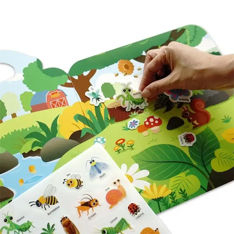 Insects Silicone Stickers Book