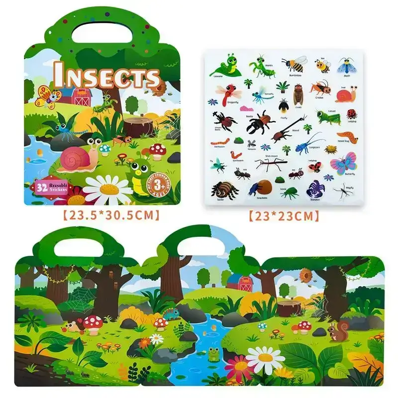 Size of Insects Stickers Book