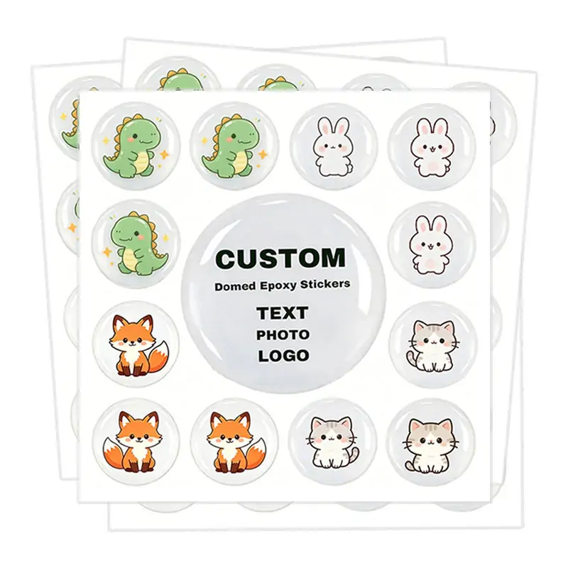 Bulk Wholesale Personalized Epoxy Resin Dome Stickers