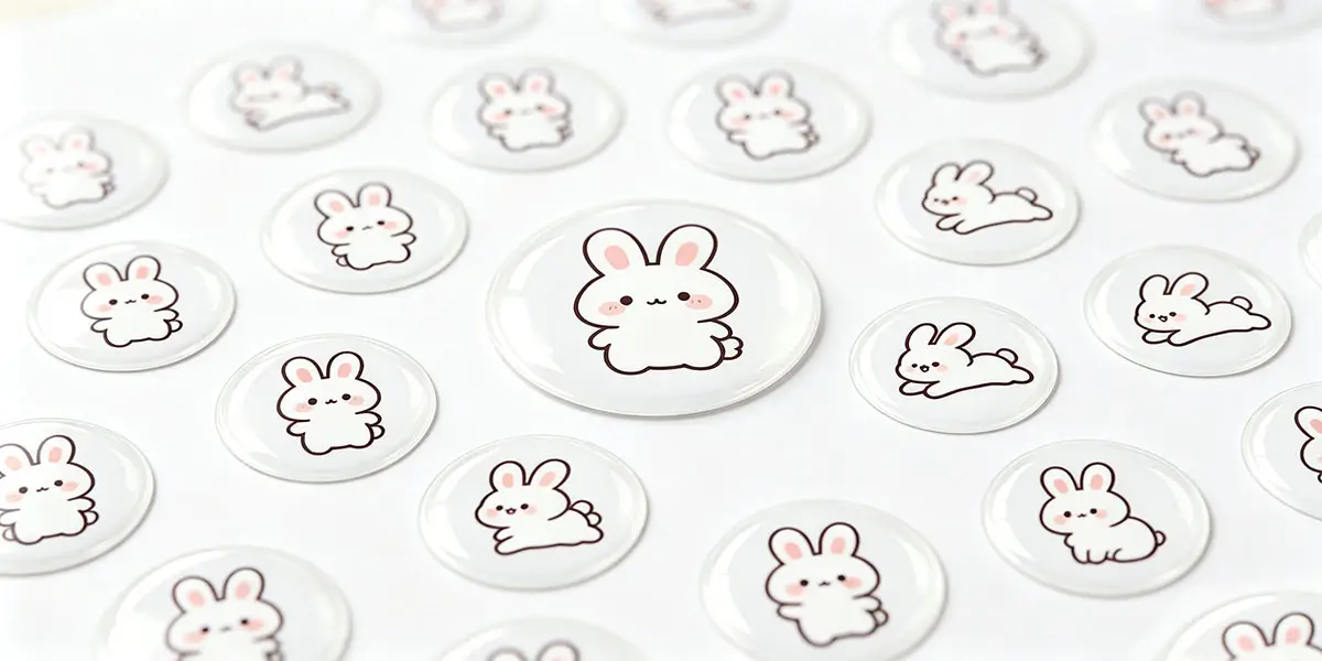 3d epoxy stickers application