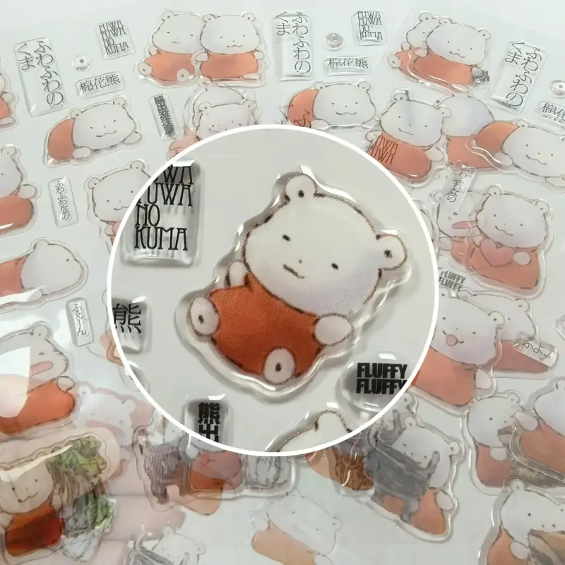 custom clear epoxy dome stickers