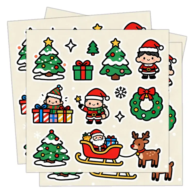 Wholesale Customized Christmas-themed Silicone Stickers As Gift Items