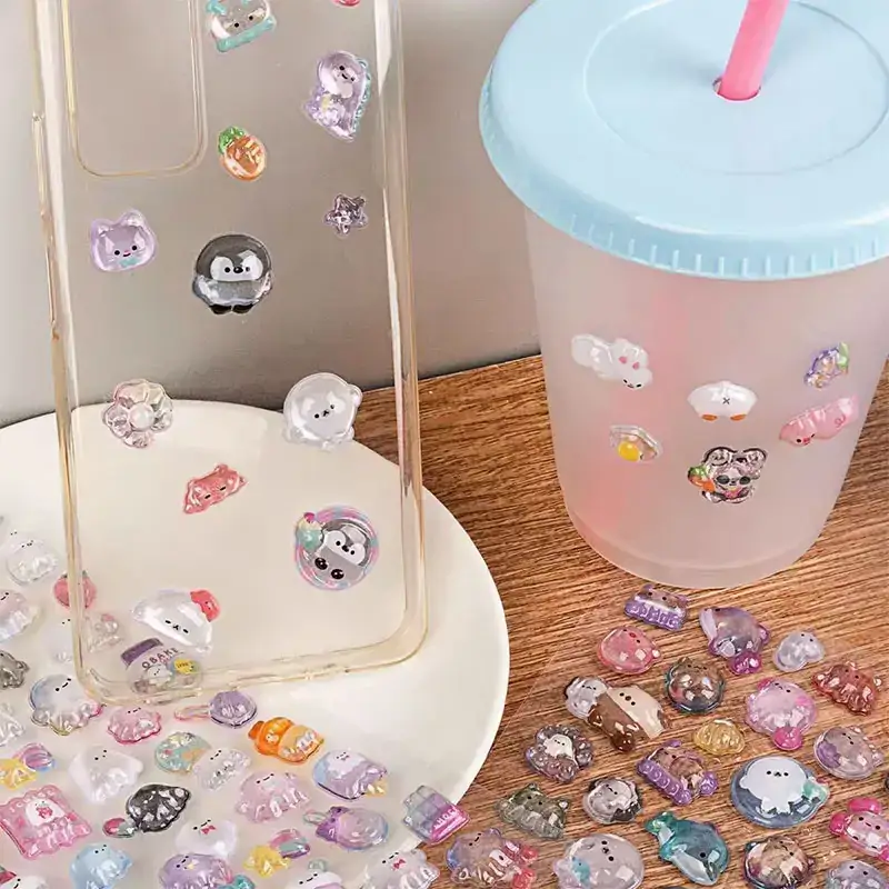 Cute 3D Crystal Puffy Embossed Stickers Applications Cute 3D Crystal Puffy Embossed Stickers Applications