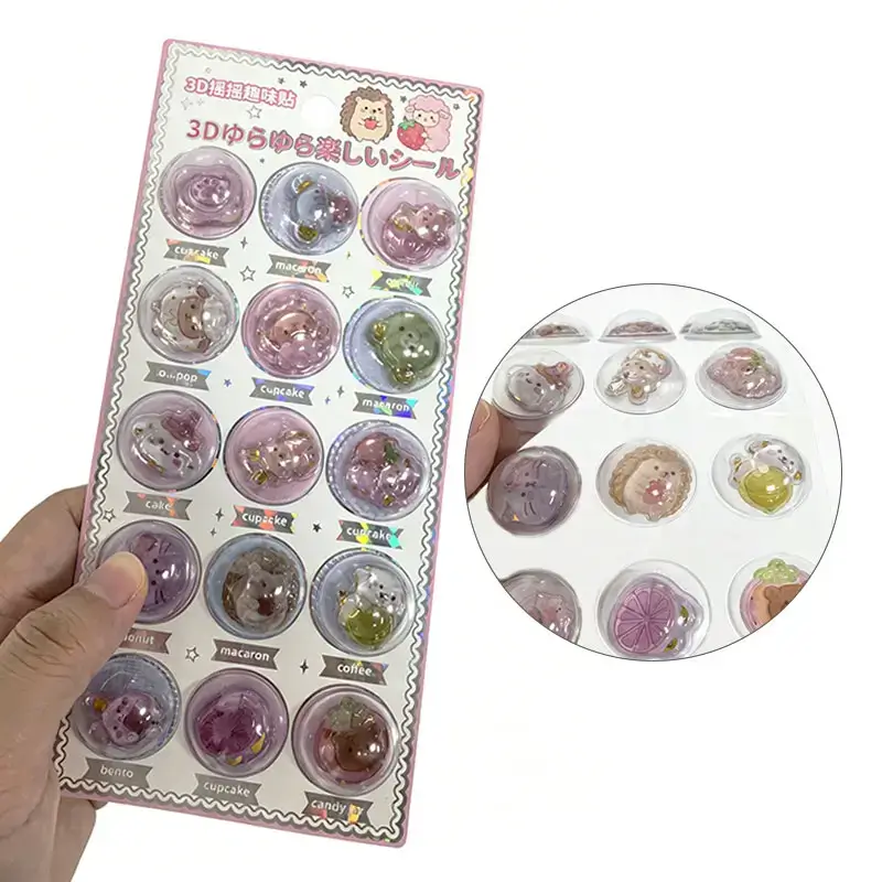 Shaker Stickers Filled With Small Decorative Shapes Shaker Stickers Filled With Small Decorative Shapes