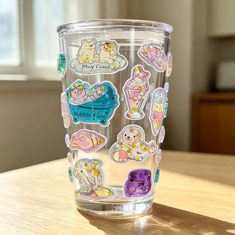 Water & Glitter Filled Shaker Stickers