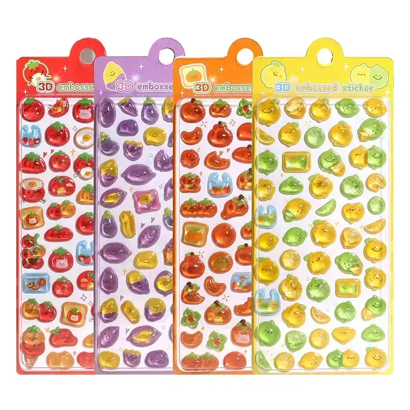 3D Crystal Puffy Stickers Domed Embossed Stickers