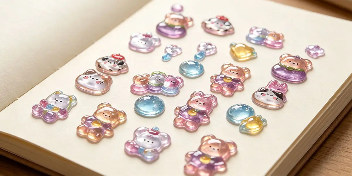 Crystal Embossed Puffy Stickers