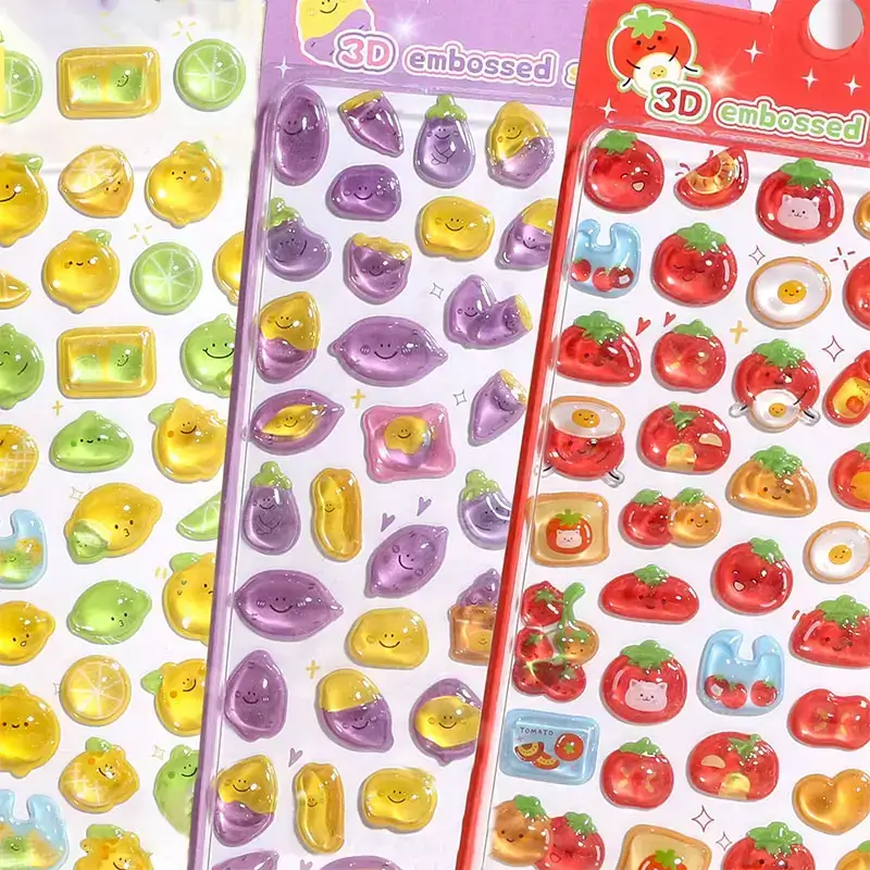 Embossed Puffy Stickers Details