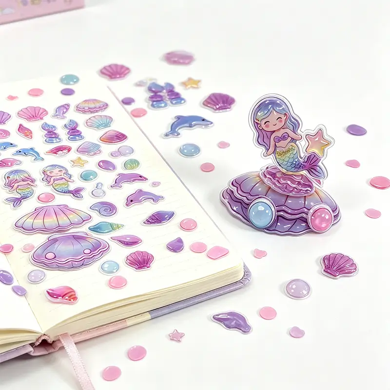 The Little Mermaid 3D Pop-up Embossed Stickers
