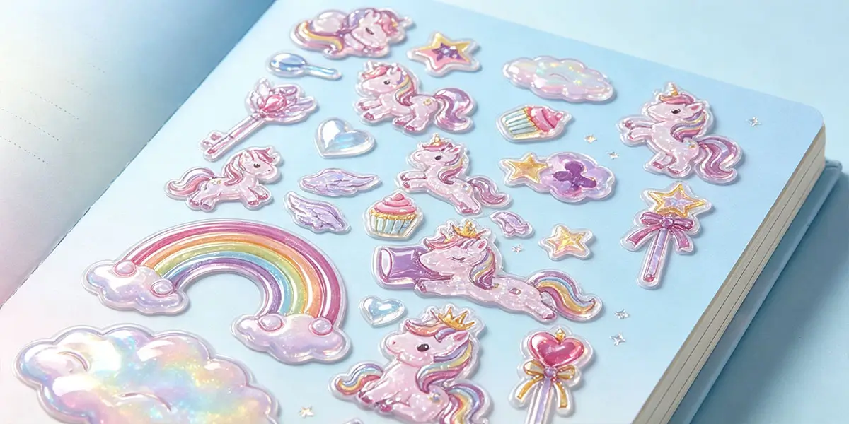 Bulk Custom Pop-up Embossed Stackable Stickers 