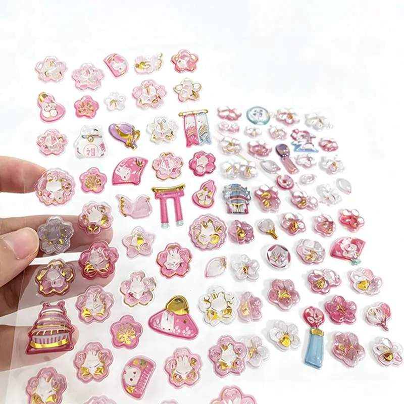 Floral Pop-up Embossed Stickers Details Floral Pop-up Embossed Stickers Details