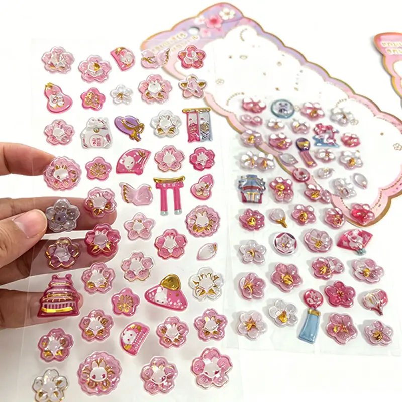 Floral Pop-up Embossed Stickers Floral Pop-up Embossed Stickers