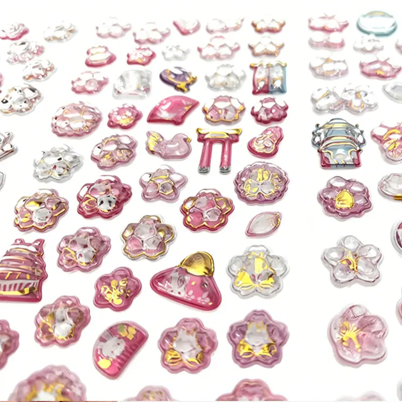 Customizable Floral Pop-up Embossed Stickers Details Customizable Floral Pop-up Embossed Stickers Details