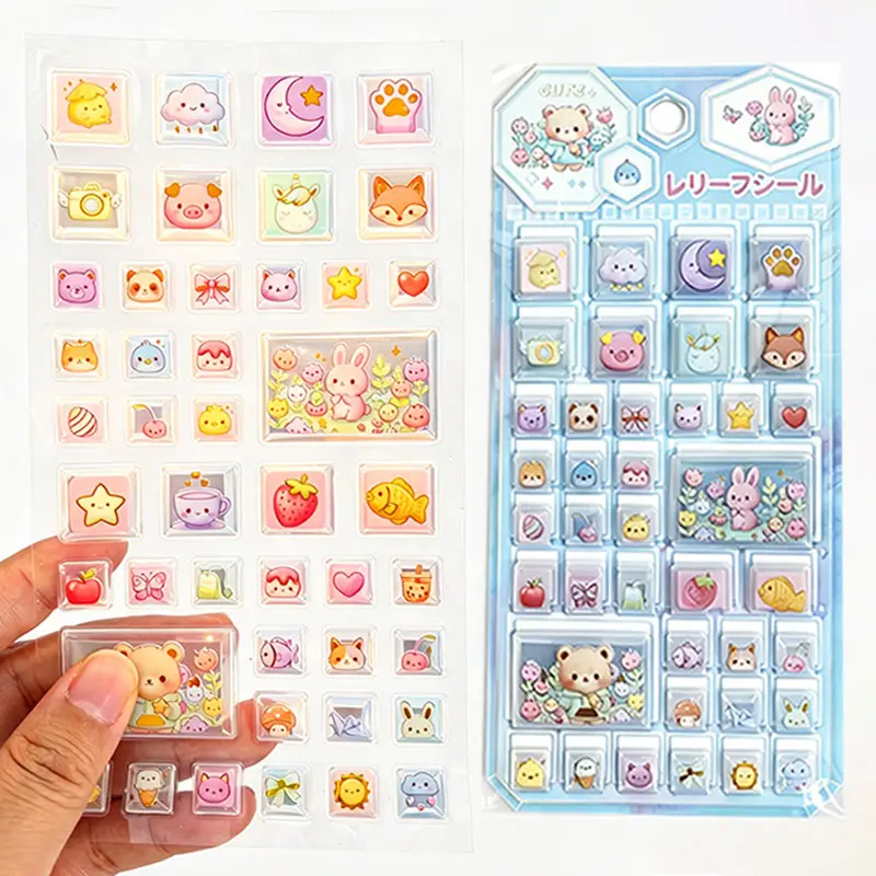 Square Embossed Stickers