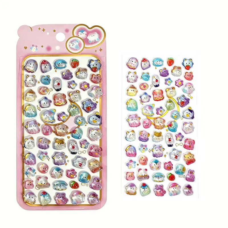 Custom 3D Embossed Epoxy Resin Stickers