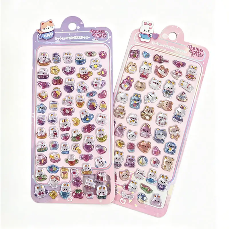 Bulk Cartoon Rabbit 3D Puffy Stickers Wholesale Bubble Stickers
