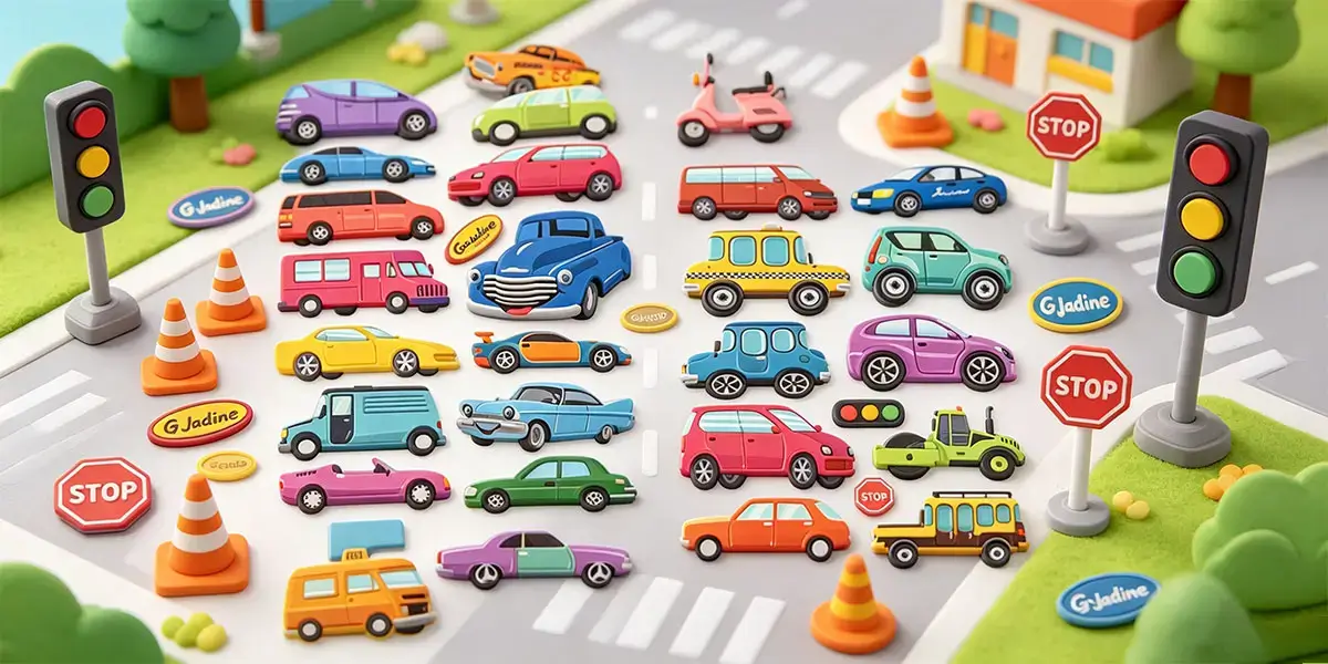 Applications of Car-themed Foam Puffy Stickers