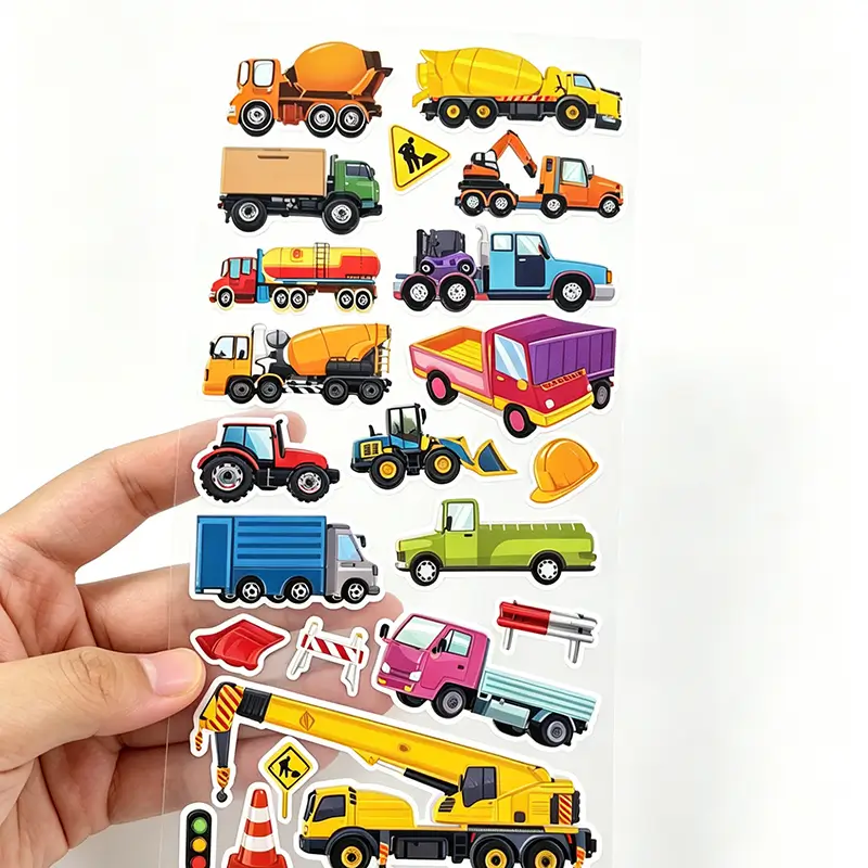 Car Themed Foam Puffy Stickers