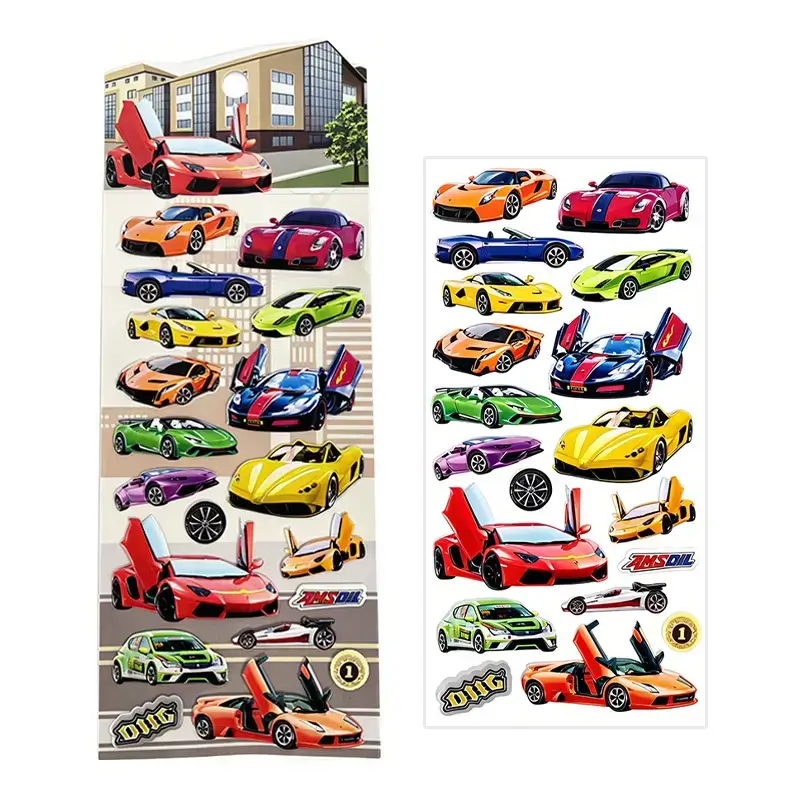Sport Car Foam Puffy Stickers 4