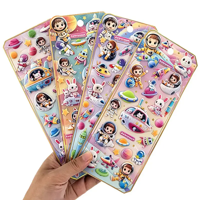Wholesale Custom 3D Foam Stickers – Cartoon Astronaut Space Theme Stickers