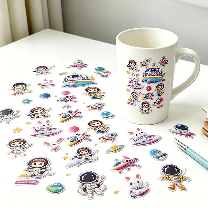 Wholesale Cartoon Astronaut Space Foam Puffy Stickers