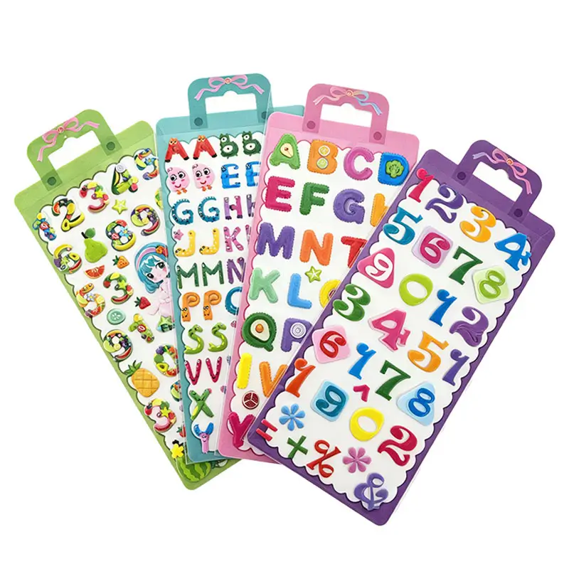 3D Puffy Alphabet & Number Foam Stickers