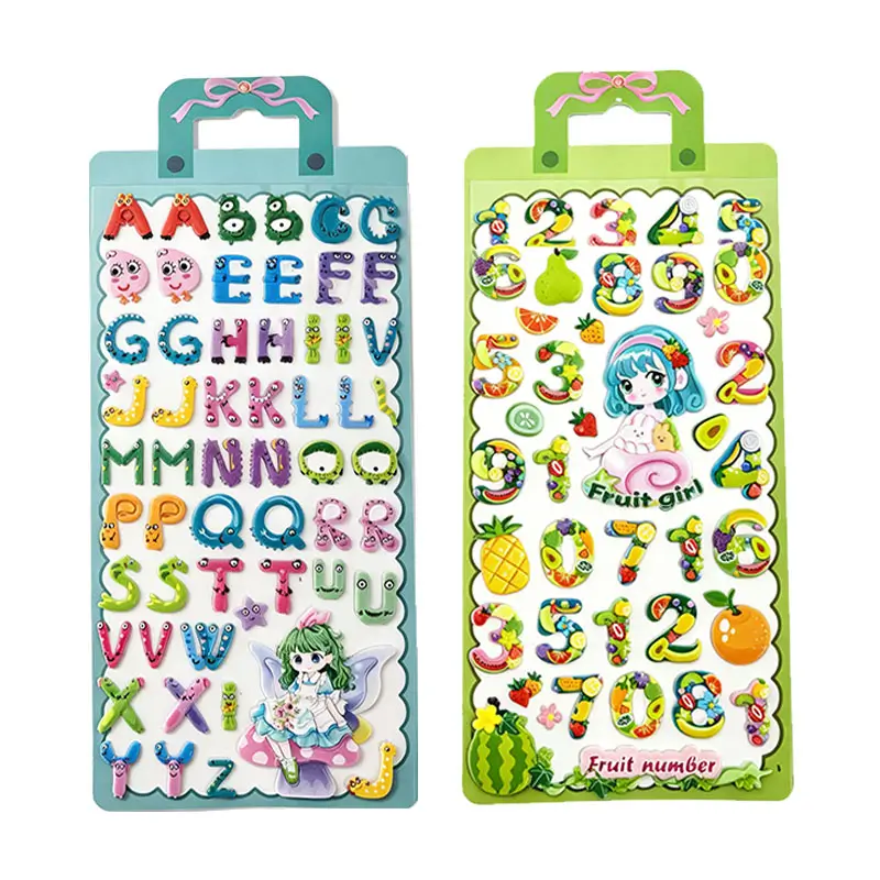 Colorful cartoon letter foam sticker