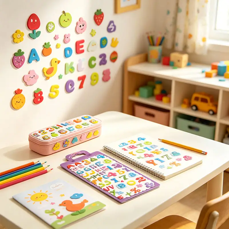 3D Puffy Alphabet & Number Foam Stickers