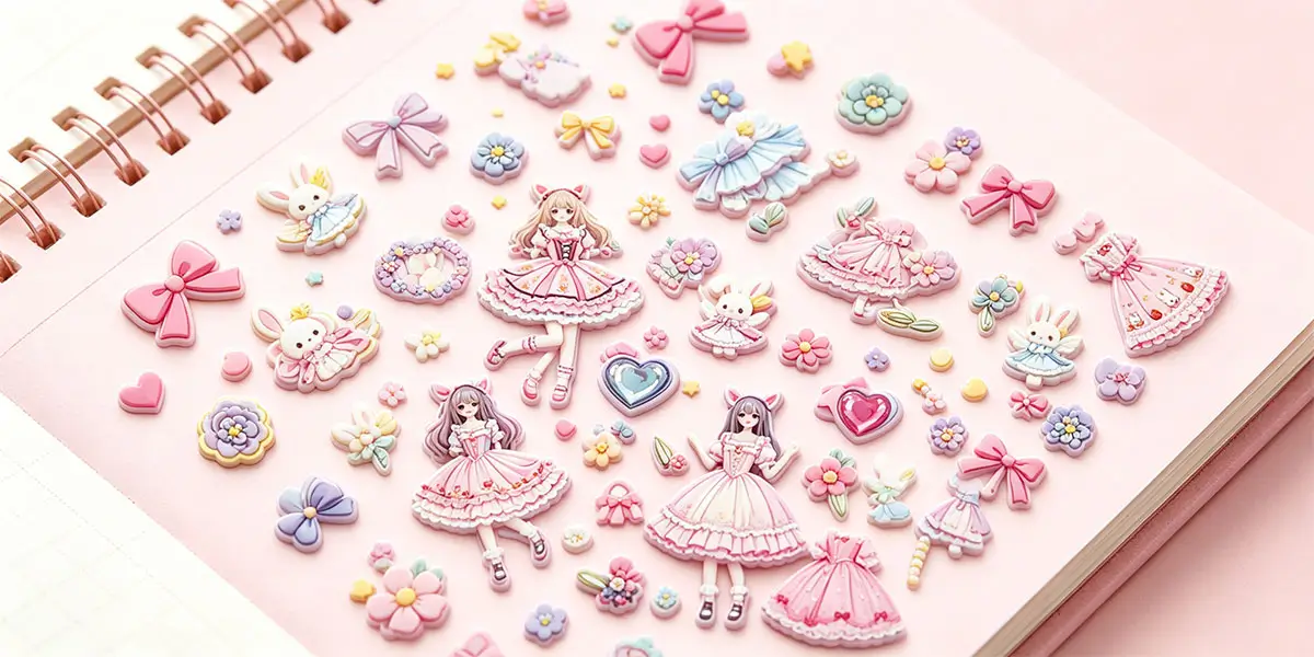Little Princess Girl 3D Puffy Foam Dress-Up Sticker