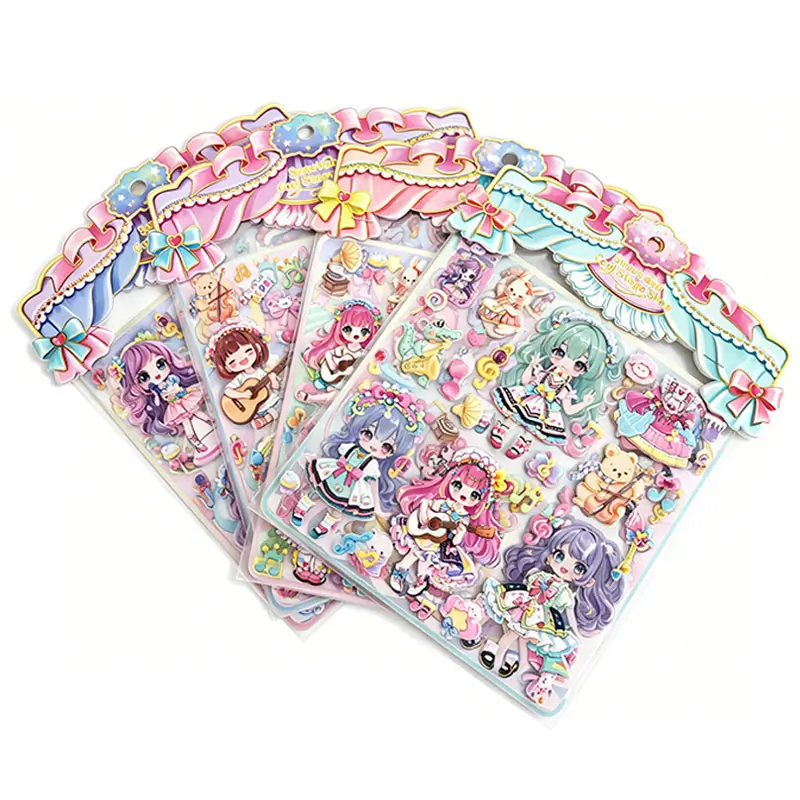 Custom Sweet and Cool Stage Show - Pop Idol Girls 3D Foam Stickers