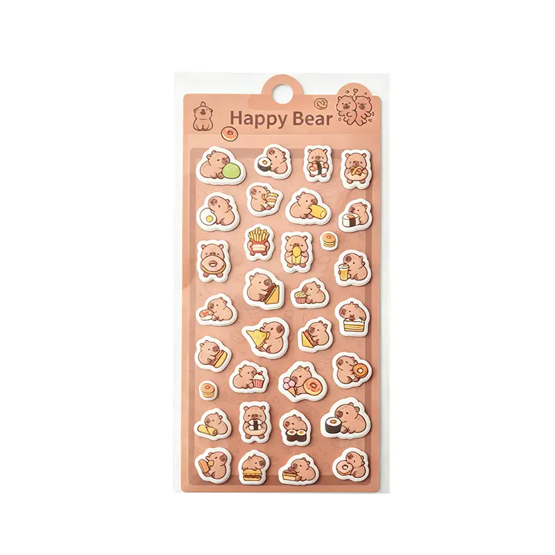 Capibara Foam Puffy Stickers