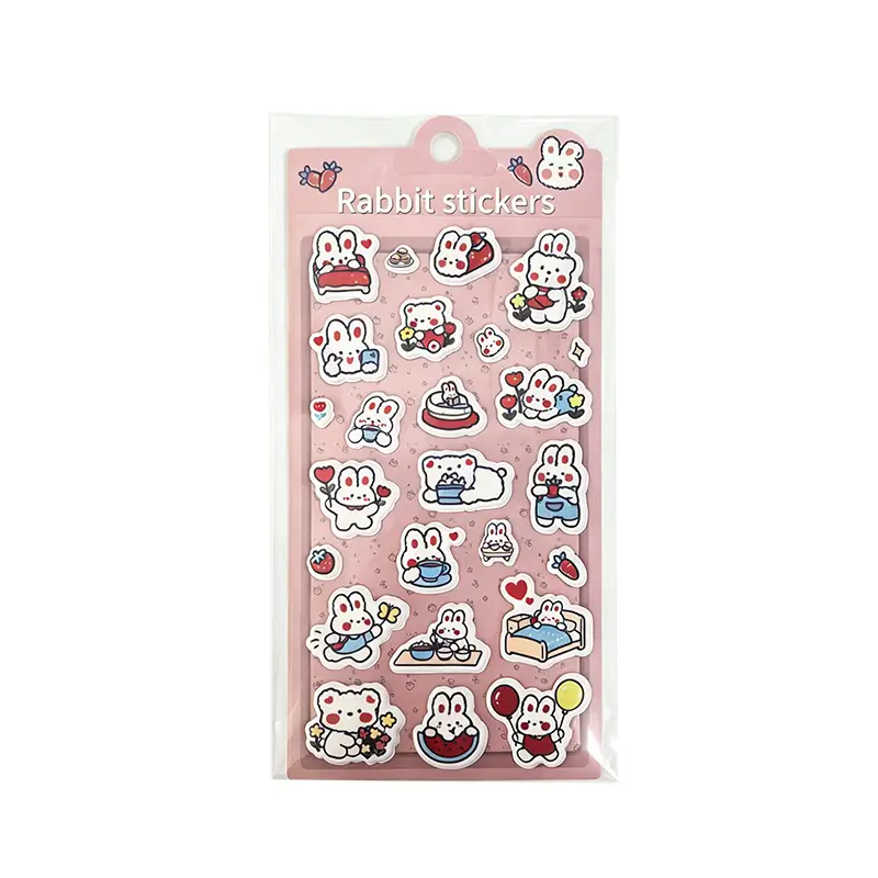 Cartoon Rabbit Foam Puffy Stickers
