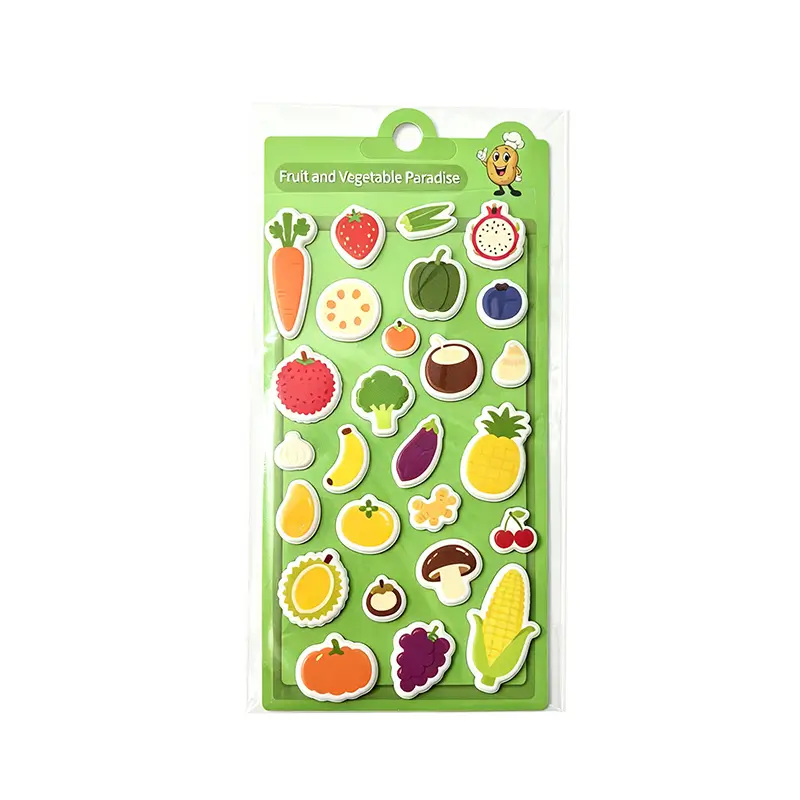 Fruit and vegetable foam stickers