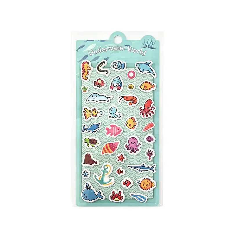 Marine creature foam stickers