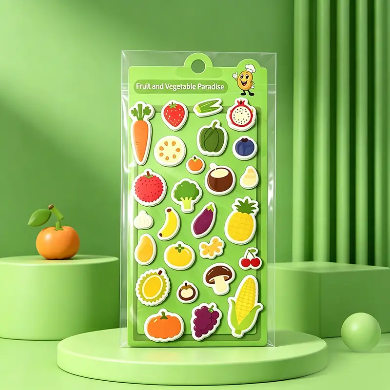 Fruit and vegetable foam stickers