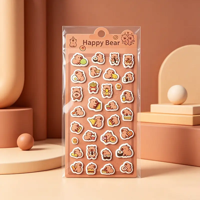 Capibara Foam Puffy Stickers