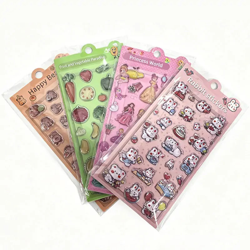 7 Styles of 3D Crystal Puffy Rasied Embossed Stickers Available For Wholesale