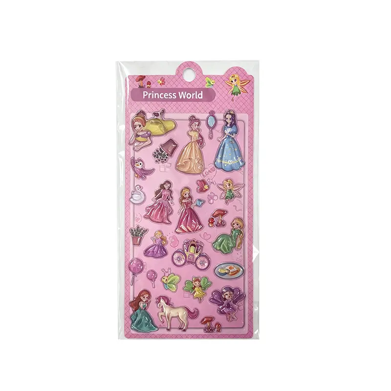 Princess 3D Puffy Embossed Stickers