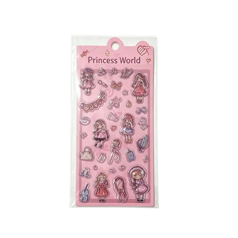 Princess World 3D Rasied Puffy Stickers